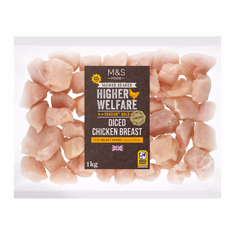 M&S Frozen Oakham Gold Diced Chicken Breast