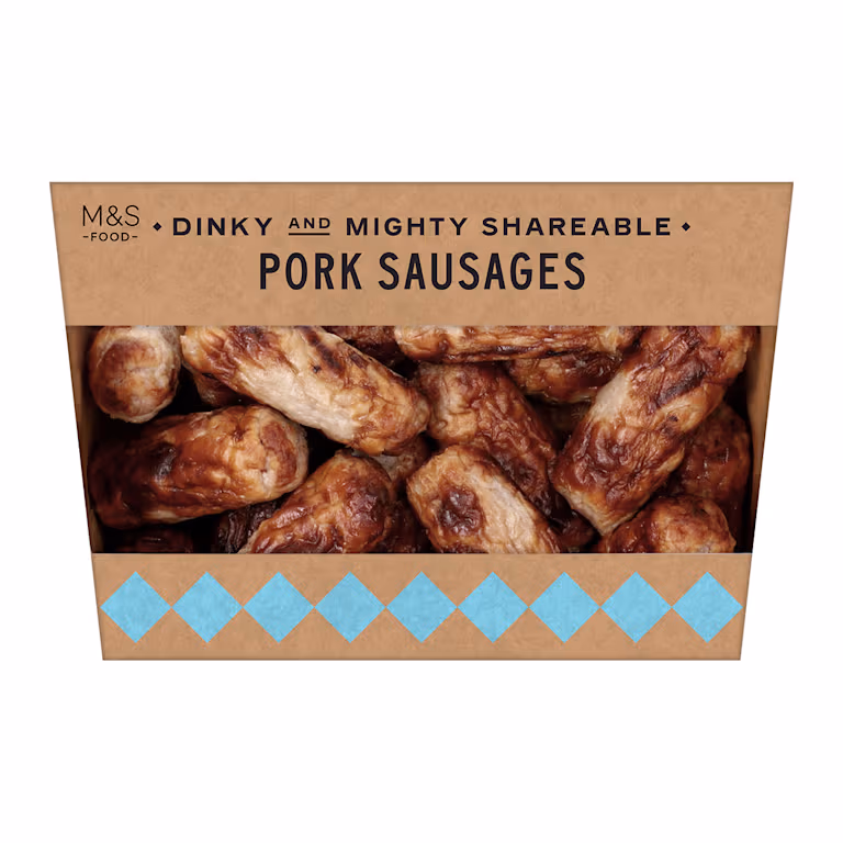 M&S Dinky and Mighty Shareable Pork Sausages