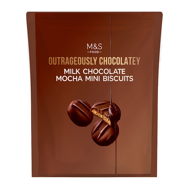 M&S Outrageously Chocolatey Milk Chocolate Mocha Mini Biscuits