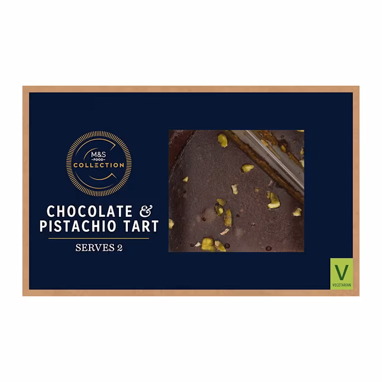 M&S Collection Chocolate and Pistachio Tart