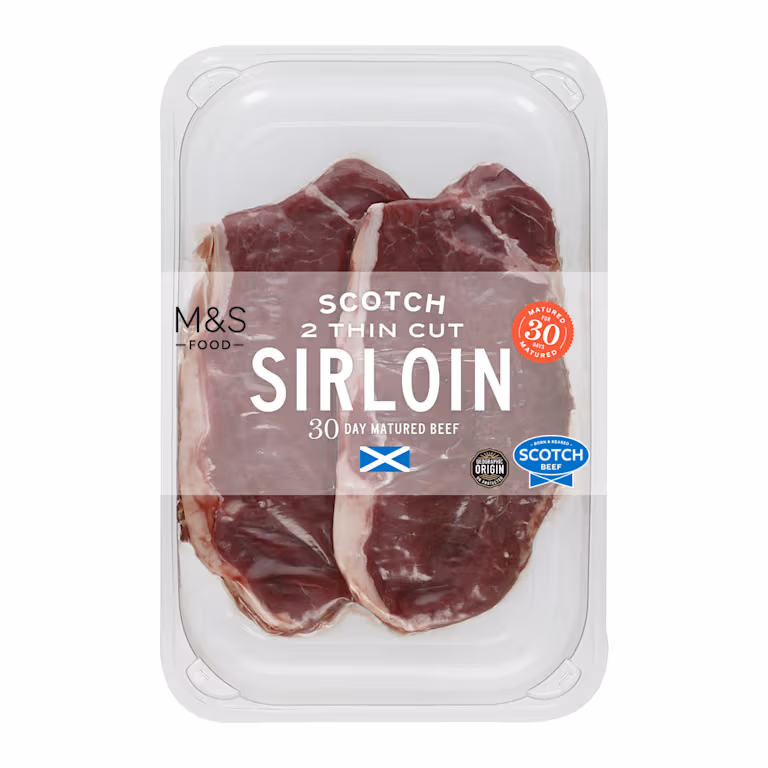 M&S Scotch Thin Cut Sirloin Steaks