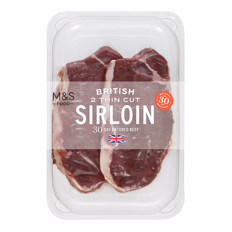 M&S British Thin Cut Sirloin Steaks