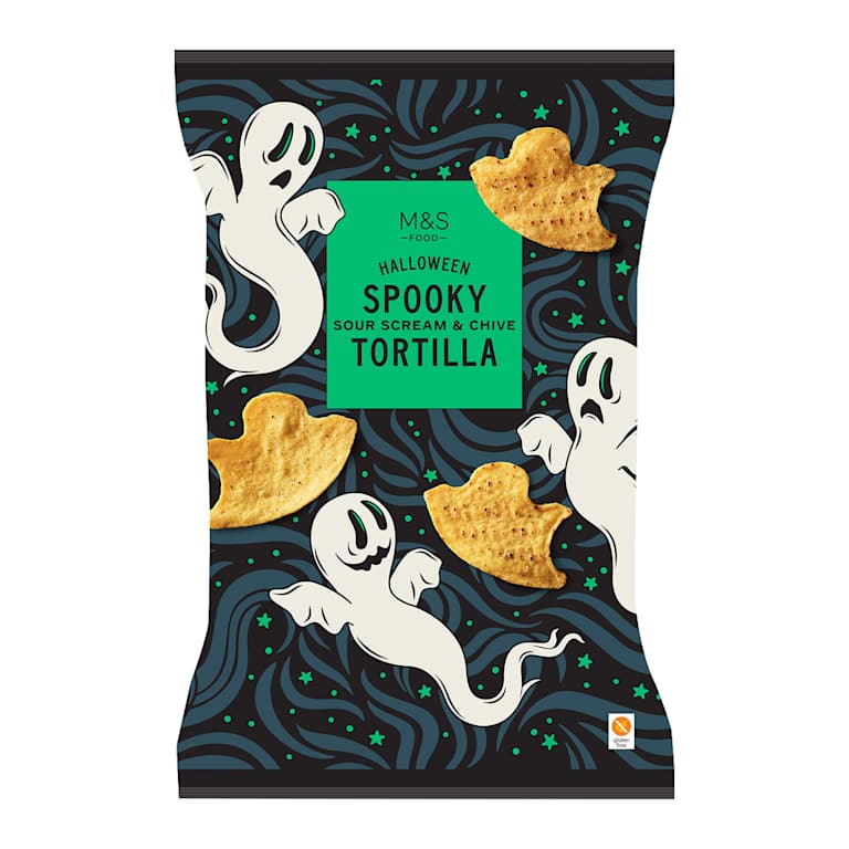 M&S Halloween Spooky Sour Scream and Chive Tortillas