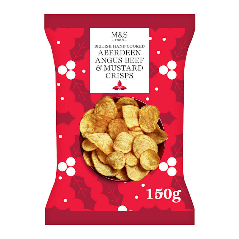 M&S British Hand Cooked Aberdeen Angus Beef and Mustard Crisps