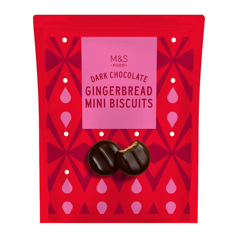 M&S Outrageously Chocolatey Dark Chocolate Gingerbread Mini Biscuits
