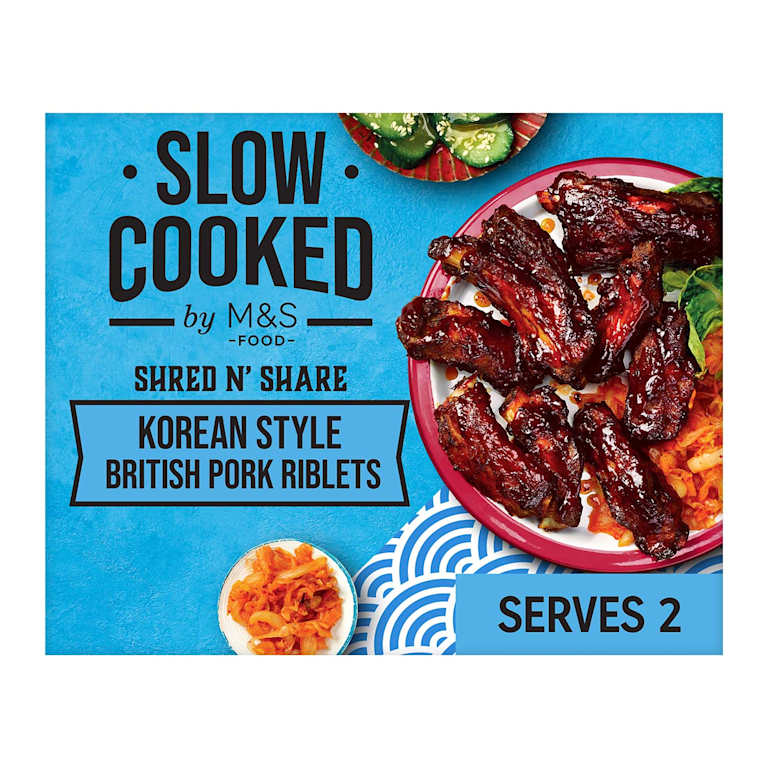 M&S Slow Cooked Shred n' Share Korean Style British Pork Riblets