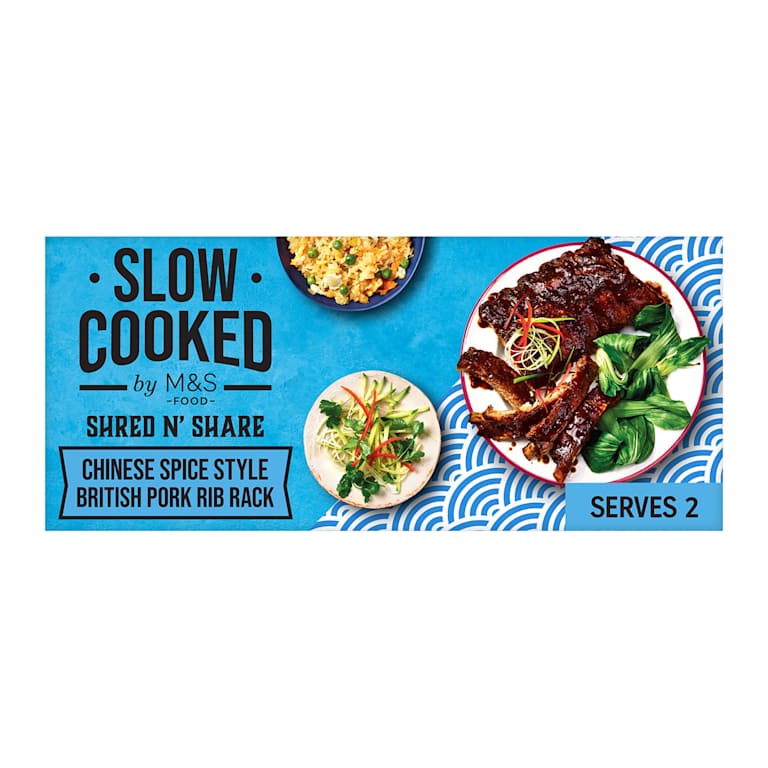 M&S Slow Cooked Shred n' Share Chinese Spice Style British Pork Rib Rack