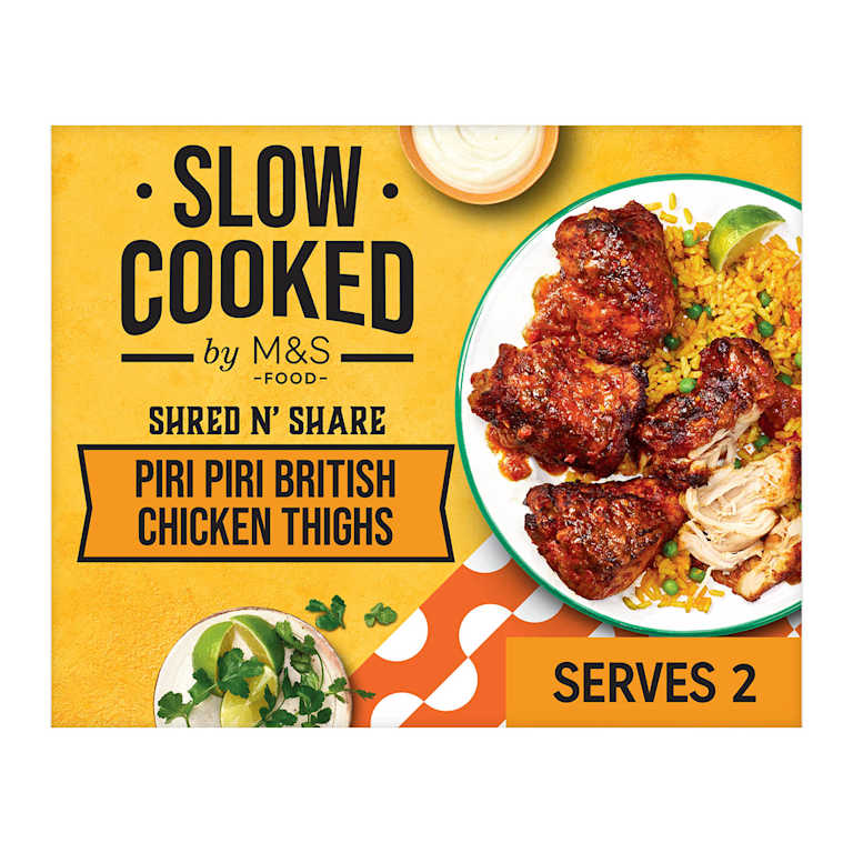 M&S Slow Cooked Shred n' Share Piri Piri British Chicken Thighs