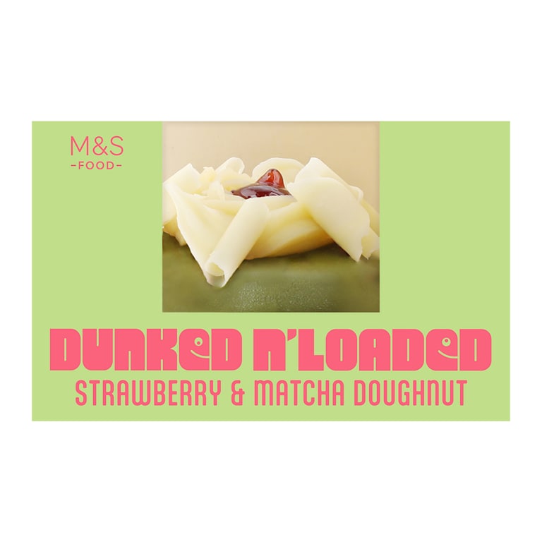 M&S Dunked N' Loaded Strawberry and Matcha Doughnut