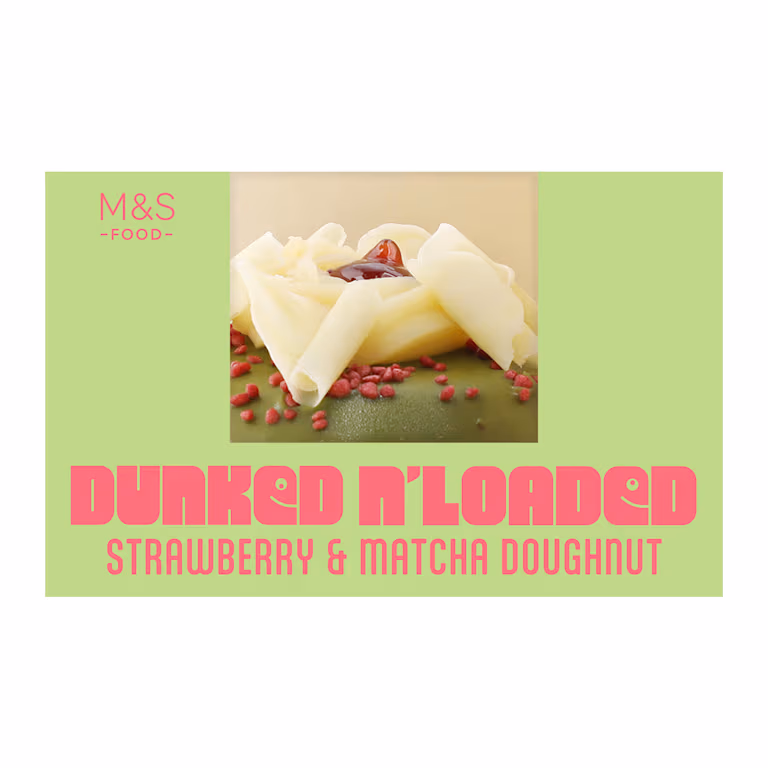 M&S Dunked N' Loaded Strawberry and Matcha Doughnut