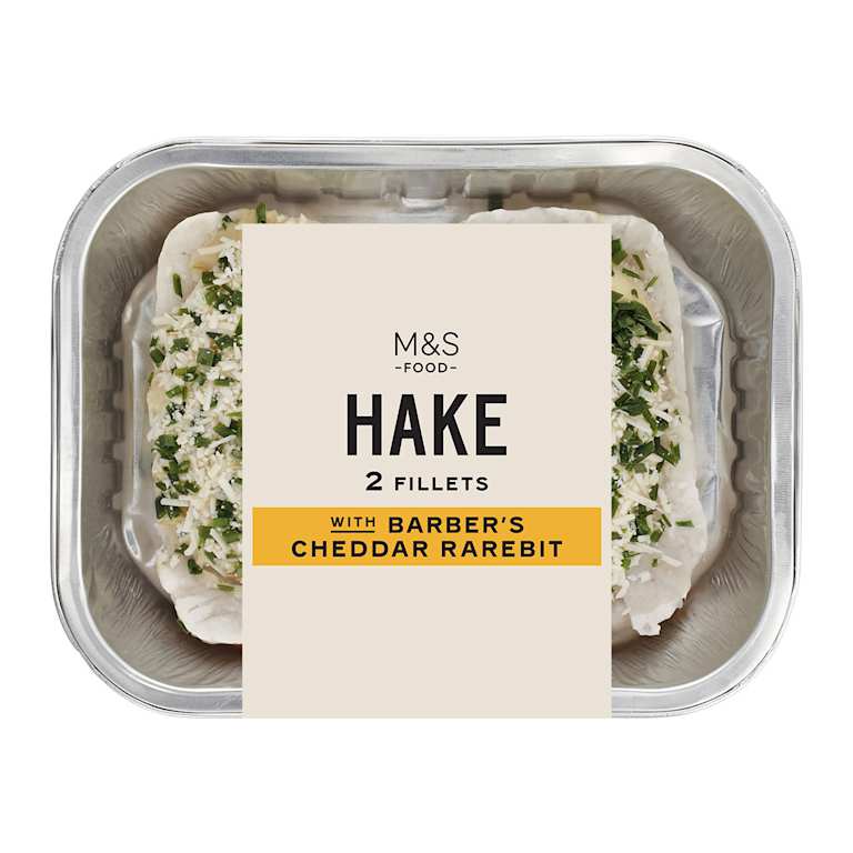 M&S Hake Fillets with Barber's Cheddar Rarebit