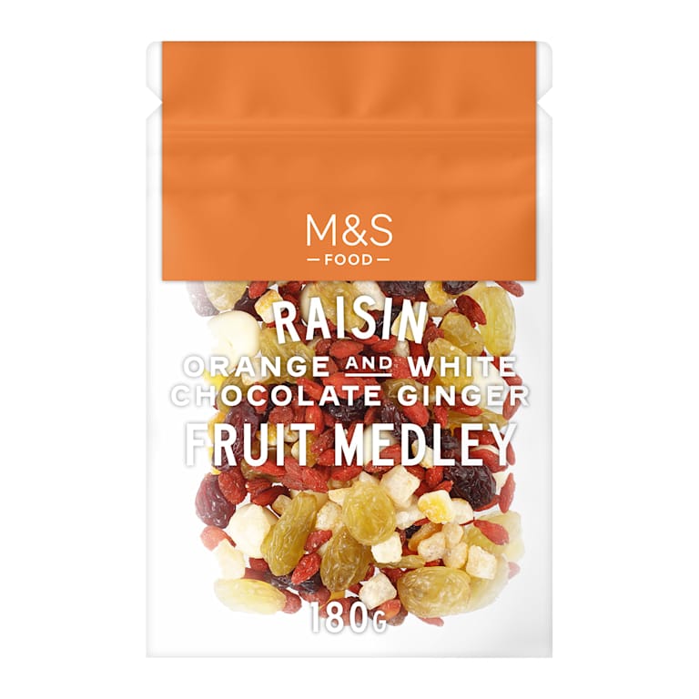 M&S Raisin, Orange and White Chocolate Ginger Fruit Medley