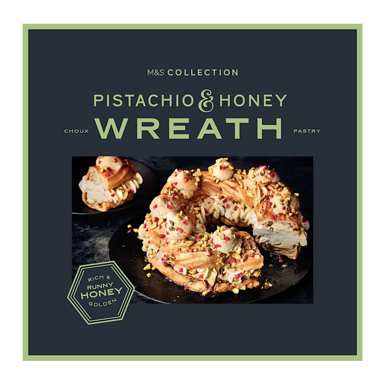 M&S Collection Pistachio and Honey Choux Pastry Wreath