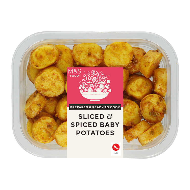 M&S Sliced and Spiced Baby Potatoes