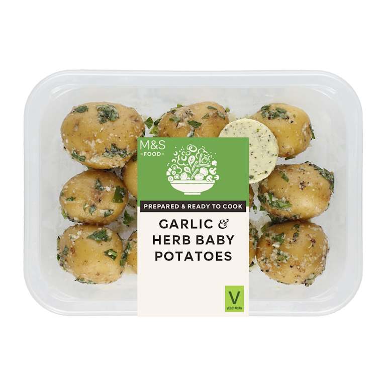 M&S Garlic and Herb Baby Potatoes