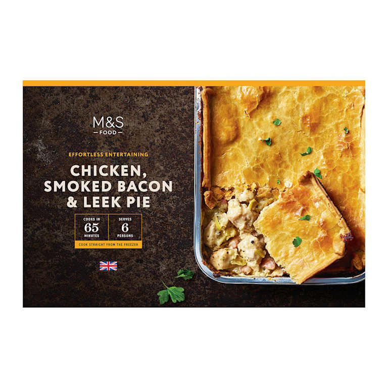 M&S Chicken, Smoked Bacon and Leek Pie