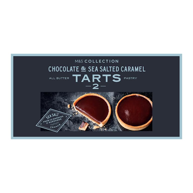 M&S Collection Chocolate and Sea Salted Caramel Tarts