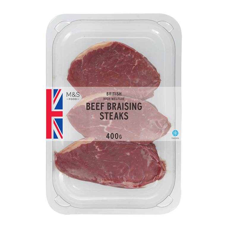 M&S British High Welfare Beef Braising Steaks