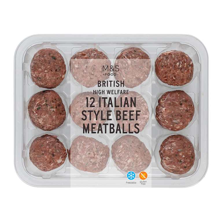 M&S British High Welfare Italian Style Beef Meatballs
