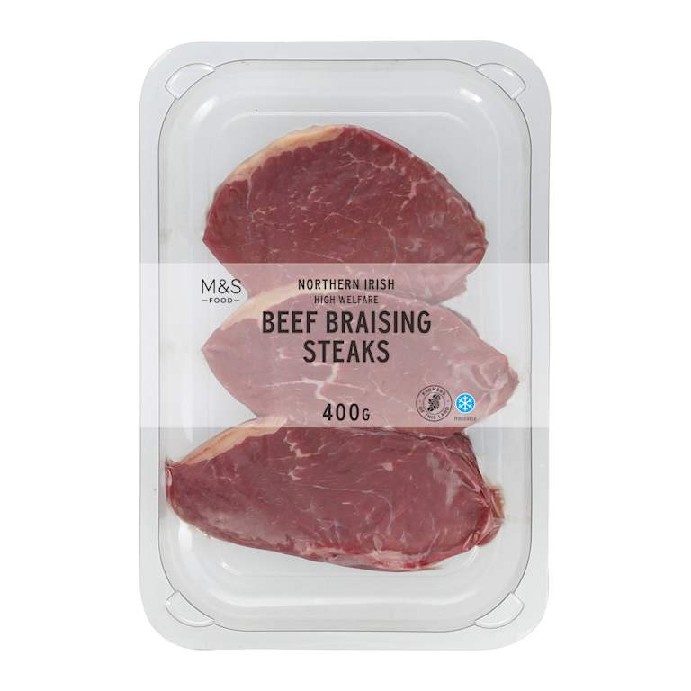 M&S Northern Irish High Welfare Beef Braising Steaks