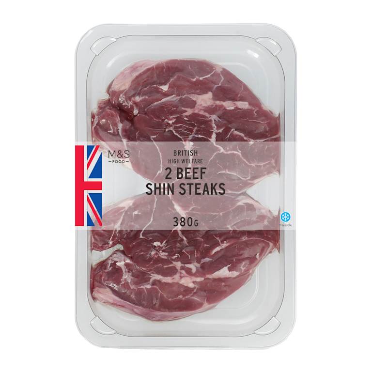 M&S British High Welfare Beef Shin Steaks