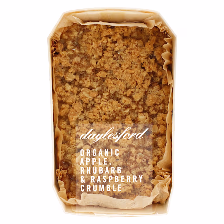 M&S Daylesford Apple, Rhubarb and Raspberry Crumble
