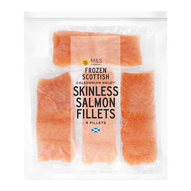 M&S Frozen Scottish Caledonian Gold Skinless Salmon Fillets