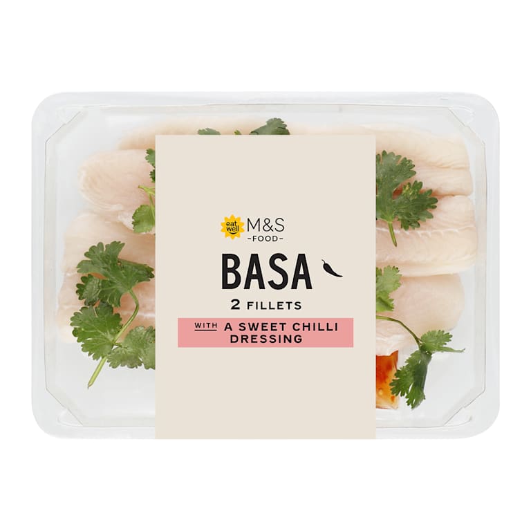 M&S Basa Fillets with a Sweet Chilli Dressing