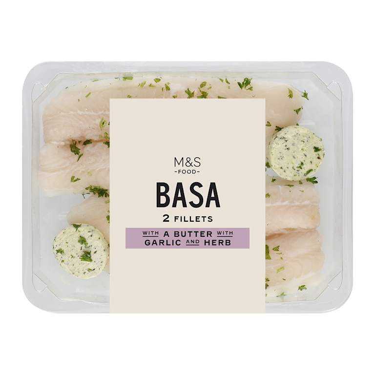 M&S Basa Fillets with a Garlic and Herb Butter