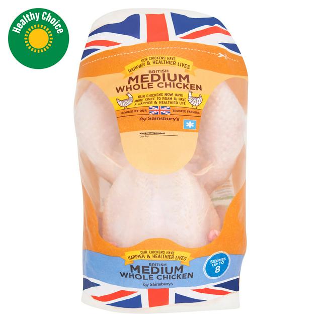 Sainsbury's 1.6kg British Fresh Medium Whole Chicken