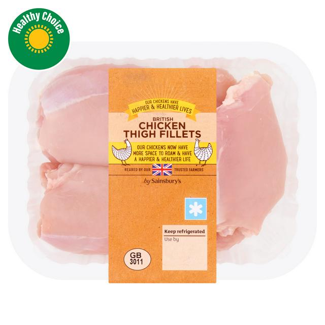 Sainsbury's 320g British Fresh Chicken Thigh Fillets Skinless & Boneless