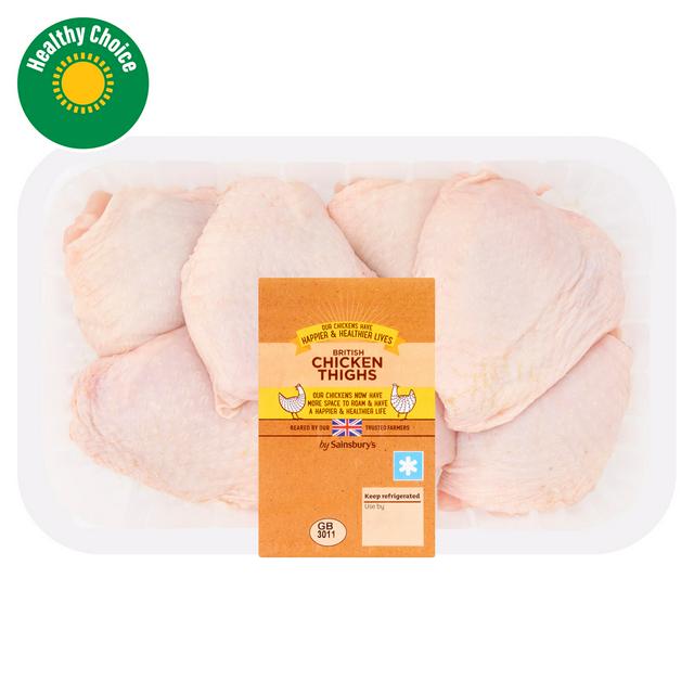 Sainsbury's 1kg British Fresh Chicken Skin on Thighs