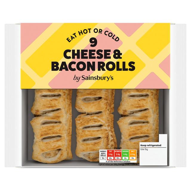 Sainsbury's Cheese & Bacon Snack Rolls x9 270g