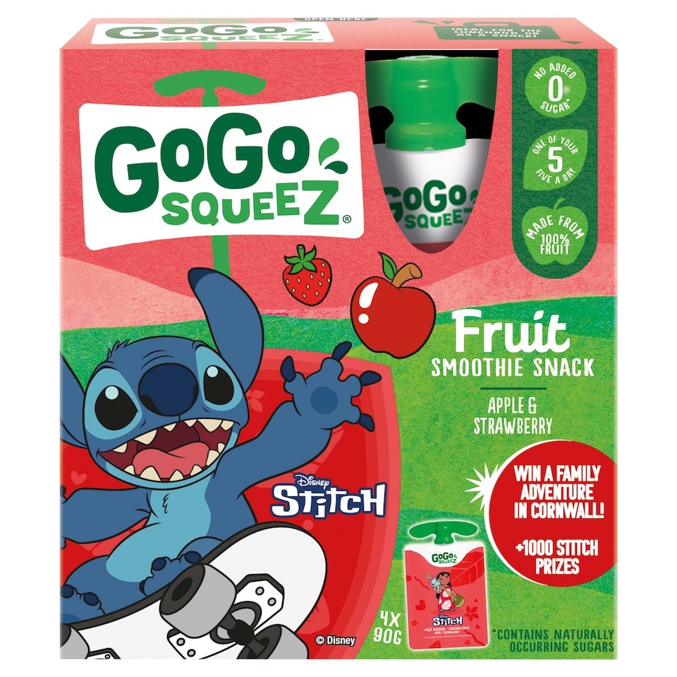 Gogo Squeez Fruit Snack Apple Strawberry 4X90g