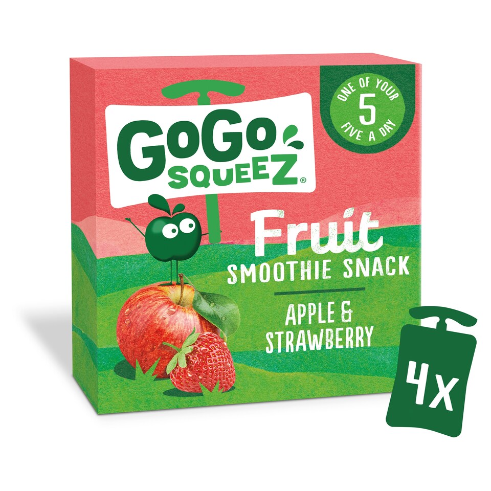 Gogo Squeez Fruit Snack Apple Strawberry 4X90g