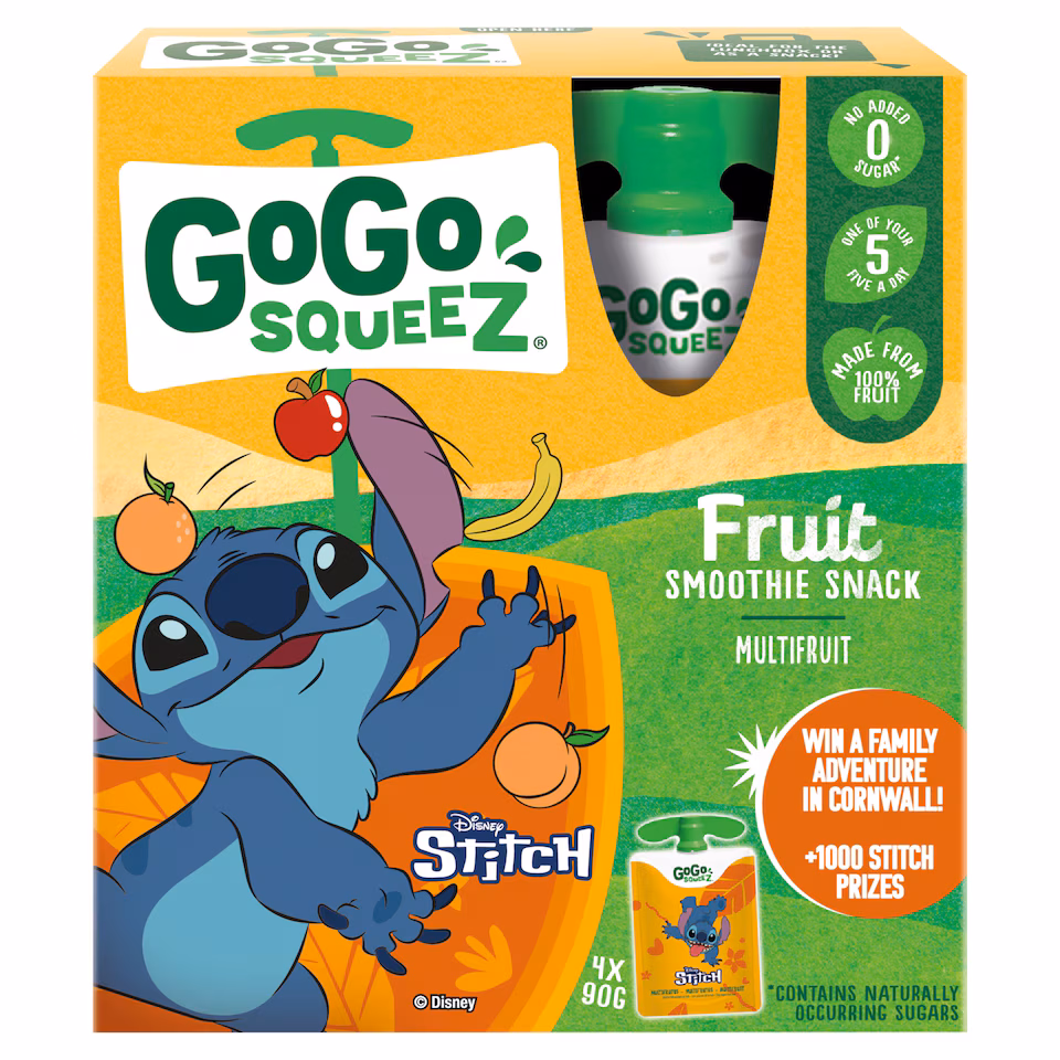 GoGo Squeez Fruit Smoothie Snack - Multifruit 4x90g