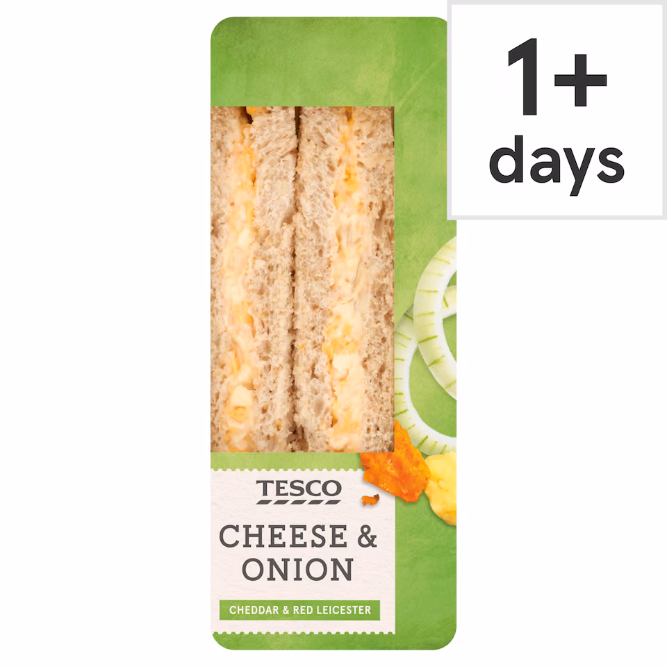 Tesco Cheese & Onion Sandwich
