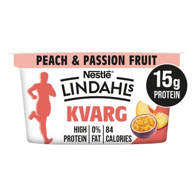 Lindahls Kvarg Peach Passion High Protein Yogurt Single