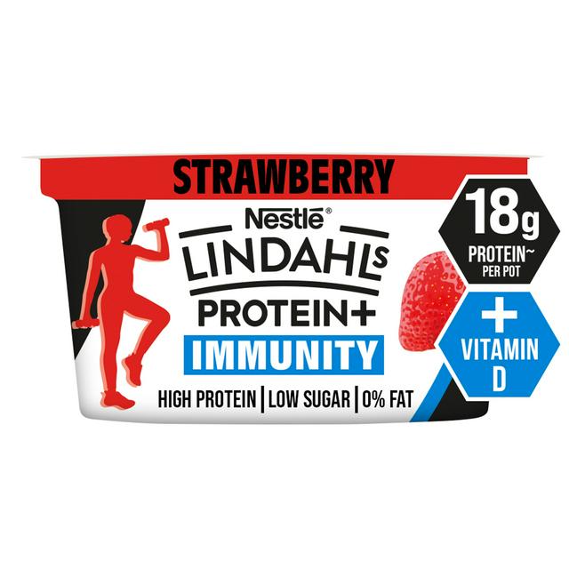 Lindahls 150g Protein + Immunity Strawberry Flavour Yoghurt