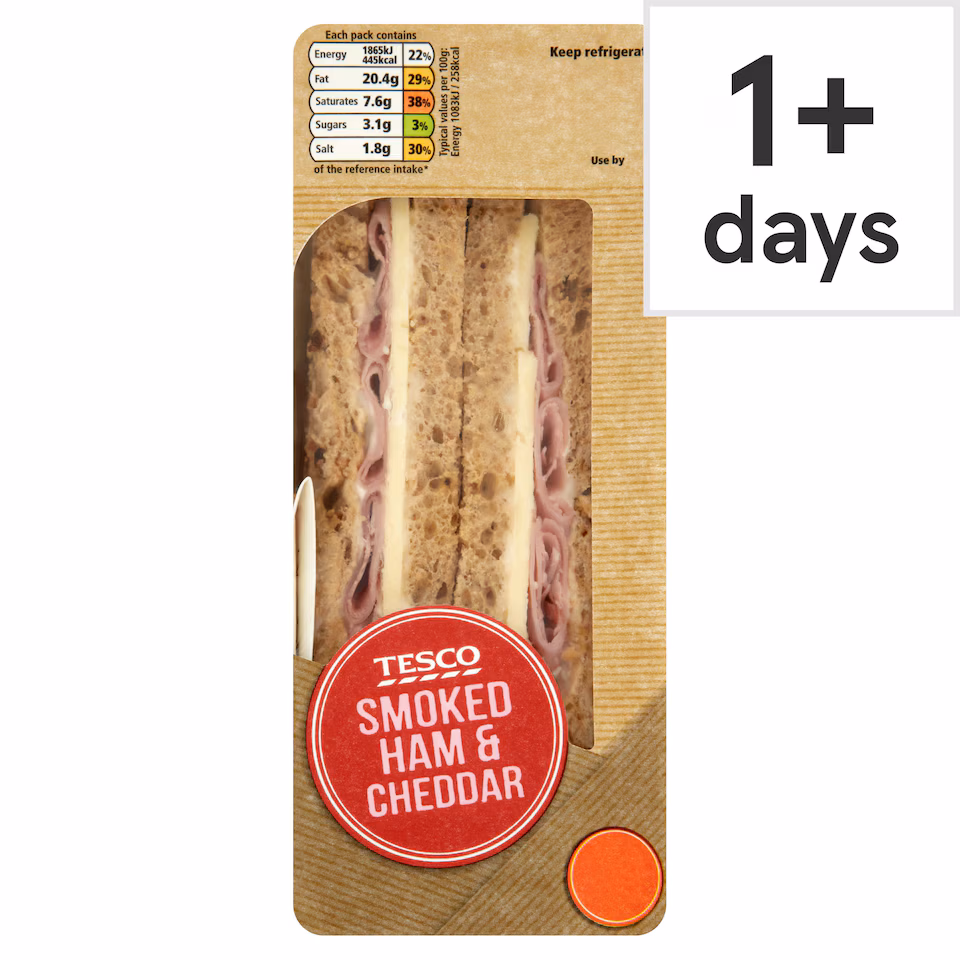 Tesco Smoked Ham & Cheddar Sandwich
