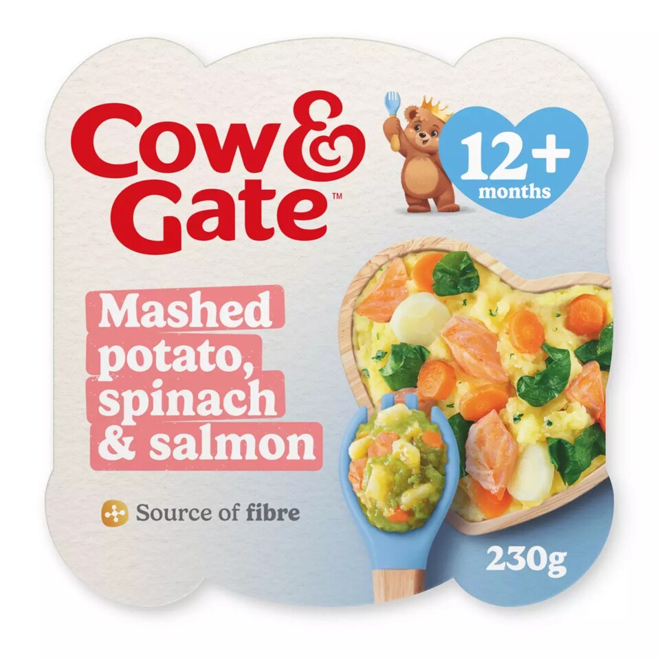 Cow & Gate Mashed potato with Spinach and Salmon 230g