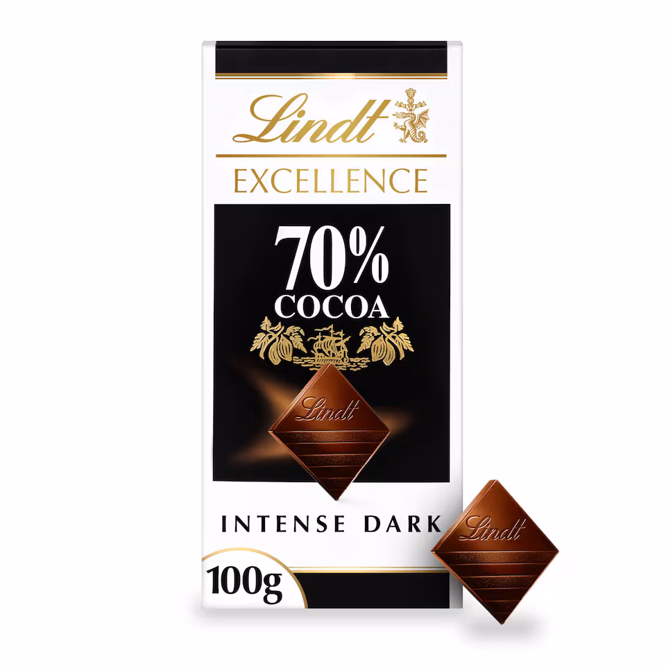 Lindt Excellence Dark Chocolate Bar - 70% Cocoa 100g