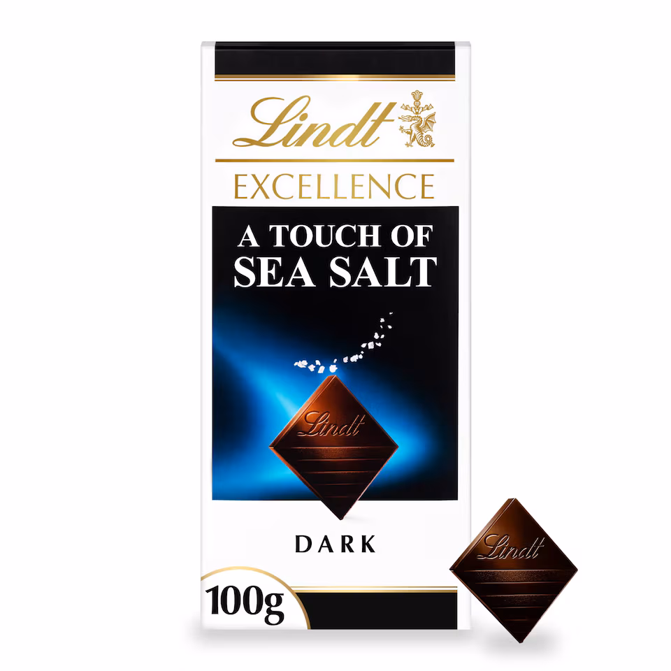 Lindt Excellence Dark Chocolate - A Touch of Sea Salt 100g