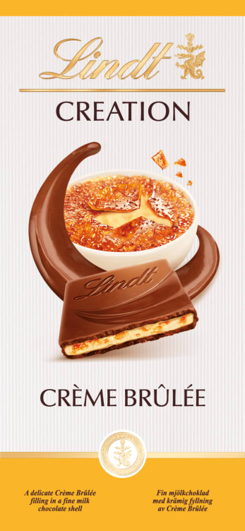 Lindt Creation Creme Brulee Melkesjoko 150g