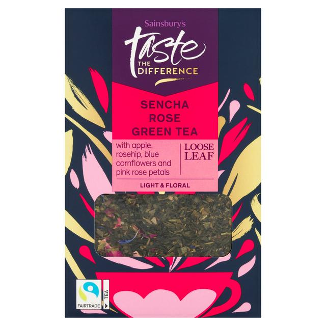 Sainsbury's Sencha Rose Green Loose Leaf Tea, Taste the Difference 100g