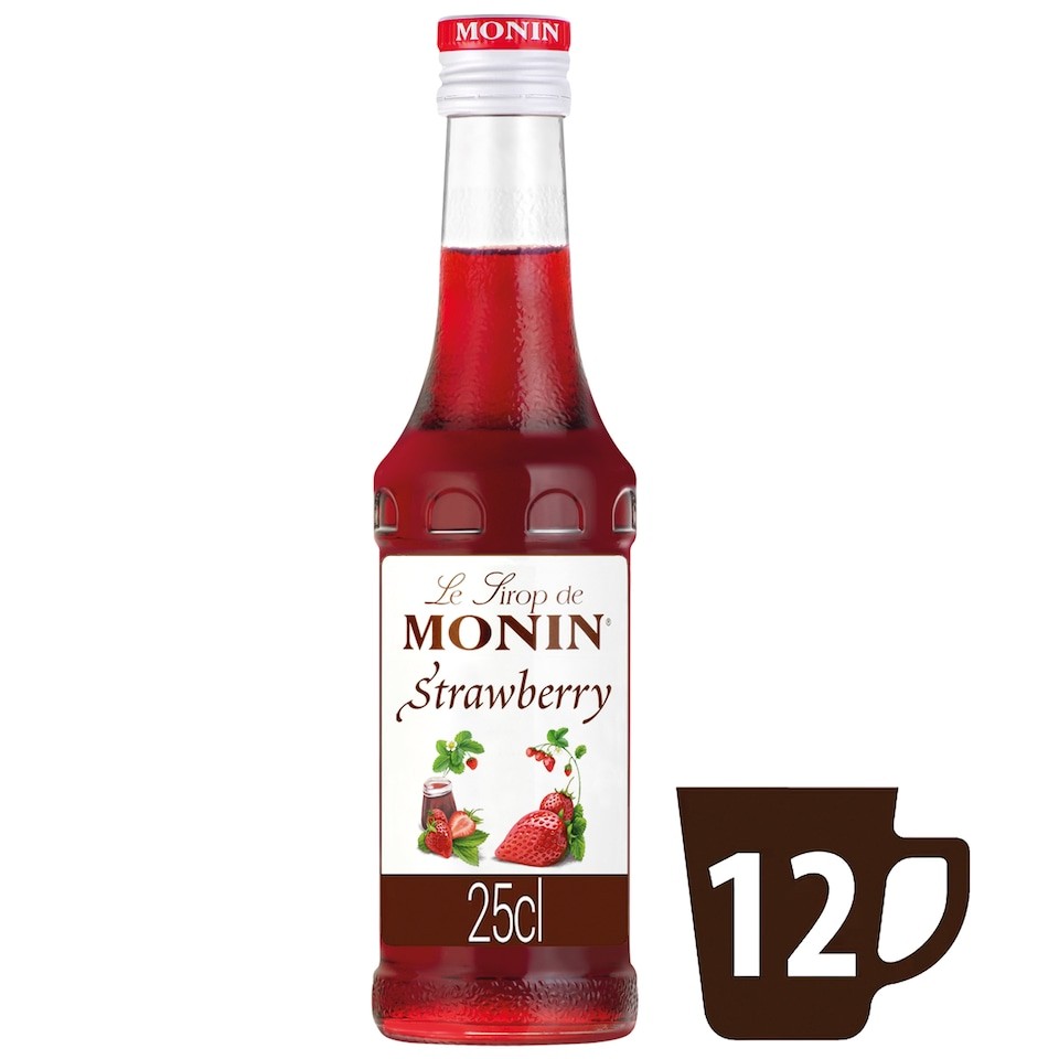 Monin Strawberry Syrup for Cocktails 0.25 l
