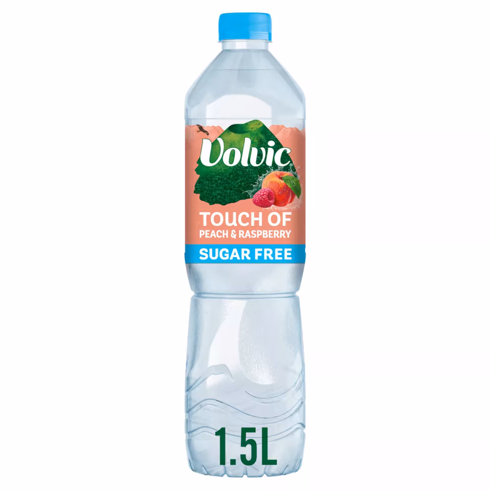 Volvic Touch of Fruit Peach & Raspberry Sugar Free Still Flavoured Water 1.5L