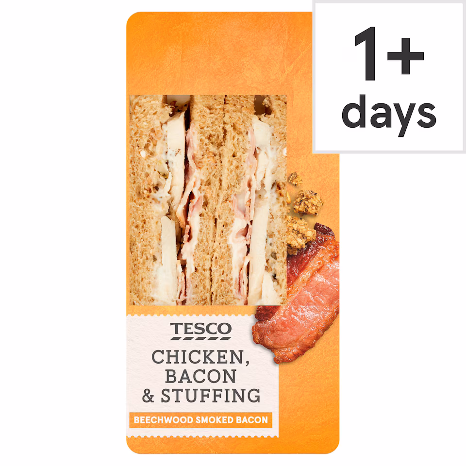 Tesco Chicken, Bacon & Stuffing Sandwich