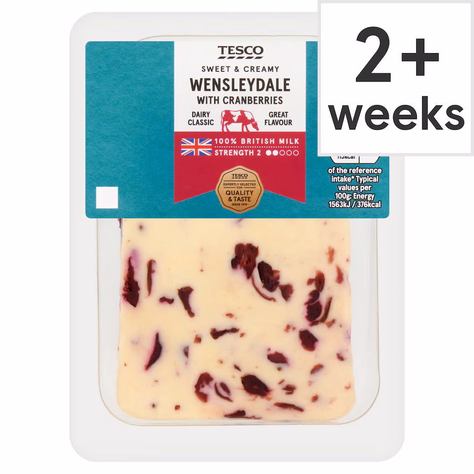 Tesco Wensleydale Cheese with Cranberries 200g