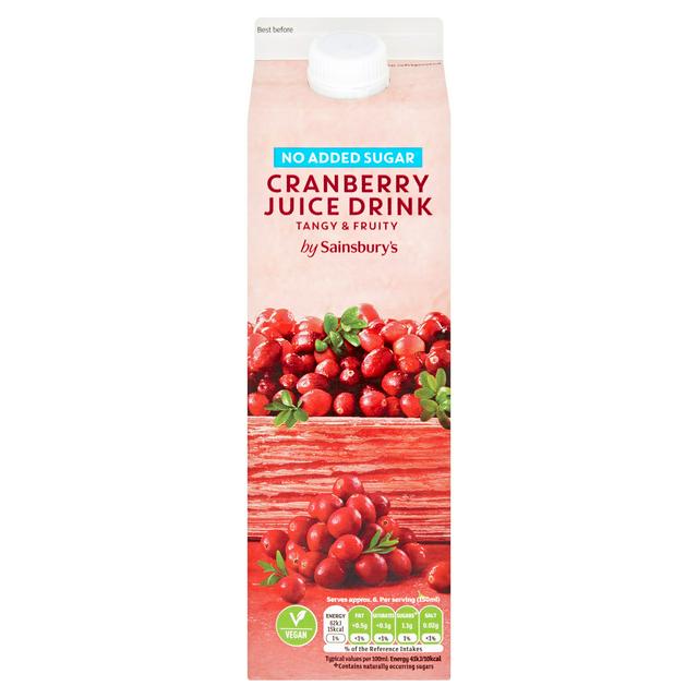 Sainsbury's Cranberry Juice Drink, No Added Sugar 1L